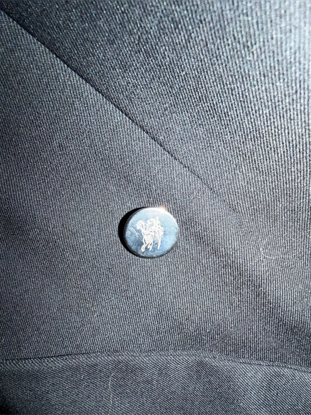 BURBERRYS Prorsum Black Logo Button Double Breasted Blazer Coat Jacket $900